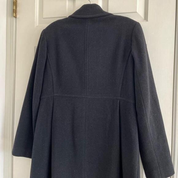 🚓 Jones New York Wool Blend Pea Coat 6 Black - Picture 5 of 14